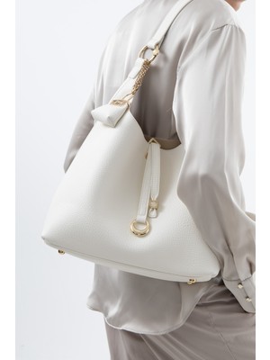 Luvi BYN2350 Beyaz Kadın Kol Çantası