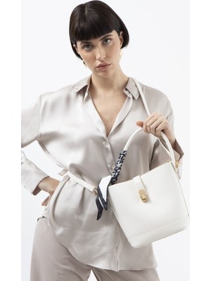 Luvi BYN2360 Beyaz Kadın Kol Çantası