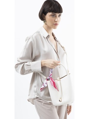 Luvi BYN2349 Beyaz Kadın Kol Çantası