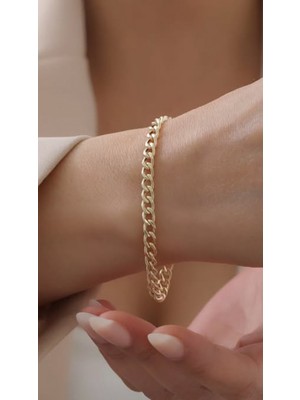 Wind Silver Kalın Gürmet Bileklik 925 Ayar