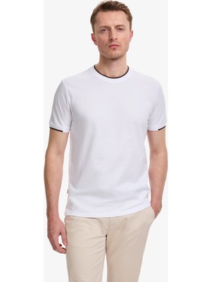 Pierre Cardin Erkek Beyaz Slim Fit Tişört 50327865-VR013