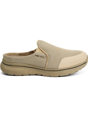 King Paolo Sneaker Tekstil Tabanı Çıkan Yürüyüş Erkek Terlik KP1211 Bej