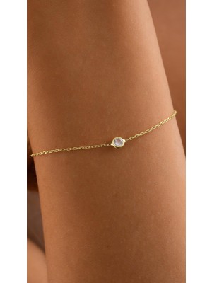 Wind Silver Zirkonyum Beyaz Taşlı Bileklik 925 Ayar