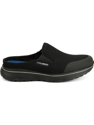 King Paolo Sneaker Tekstil Tabanı Çıkan Yürüyüş Erkek Terlik KP1211 Siyah