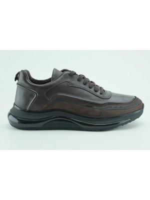 Ortoplus Ortopedik Deri Erkek Sneaker Ayakkabı CF2425 Kahve
