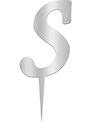 MidasTech Gümüş Renkli Harf Pasta ve Kek Pleksi Nemere