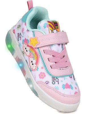 Kiko Kids  Bulut Cırtlı Işıklı Kız Bebek Günlük Spor Ayakkabı