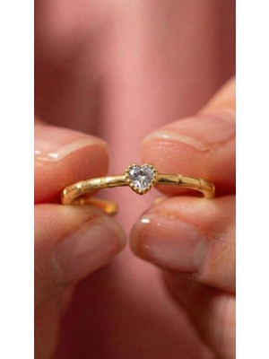 Wind Silver Kalp Yüzük Ayarlı 925 Ayar