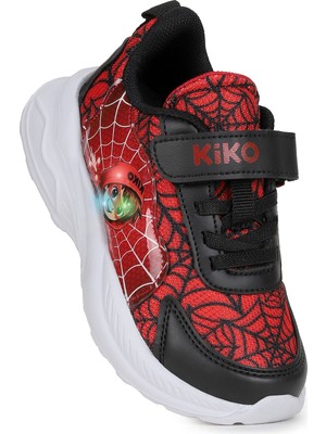 Kiko Kids  Spider Işıklı Cırtlı Faylon Taban Erkek Çocuk Spor Ayakkabı