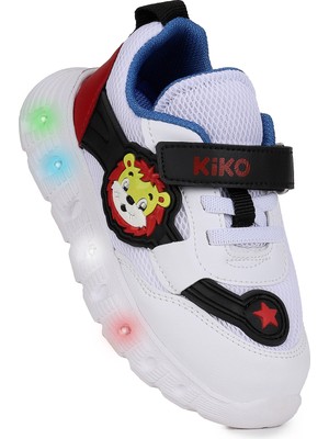 Kiko Kids  Puff Cırtlı Işıklı Faylon Taban Erkek Bebek Spor Ayakkabı