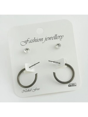 MidasTech 4'lü Ezme Halka Küpe (2 Cm) Nemere