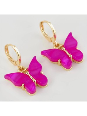 MidasTech Kelebek Figürlü Polyester Küpe Nemere