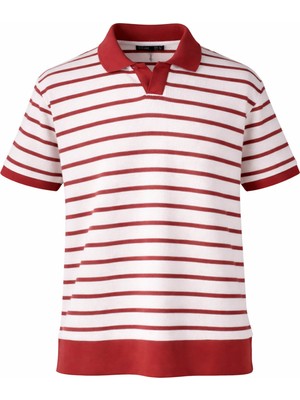 Trender 4045 Yakalı Çizgli Gül Erkek T-Shirt 26YL71L58055