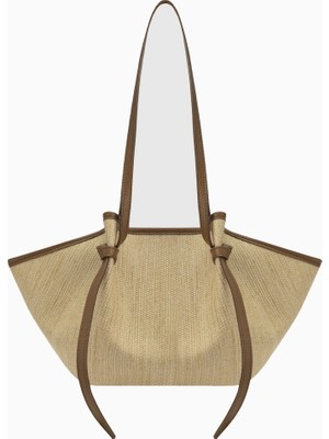 Yuzefi Mochi Biscuit Dokuma Raffia El Işçiliği Tasarım Tote Çanta