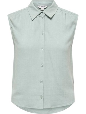 Only Onlsıesta  S/l Lınen Bl Shırt Pnt Noos Yeşil Kadın Gömlek 15367416