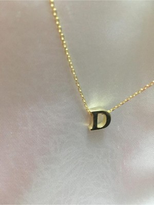 Wind Silver 925 Ayar Gümüş Minimal D Harf Kolye