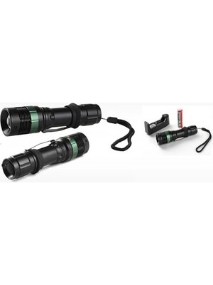 Fun And Market Buğz Power Style 500 Lumen 600 Metre Işık Uzantılı Zoomlu Şarjlı El Feneri 6109