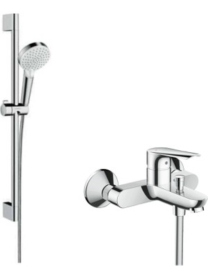  Hansgrohe Logıs-E Banyo Bataryası+Crometta Sürgülü Duş Seti