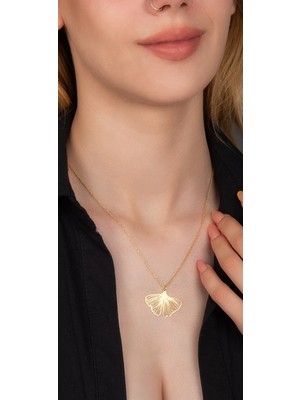 Wind Silver Ginkgo Kolye 925 Ayar