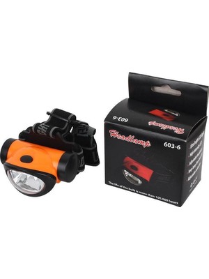 Nuveden 3 Fonksiyonlu 6 Ledli Oynar Başlıklı Pilli Kafa Işığı Lambası (4881) NVDN-RSGO34