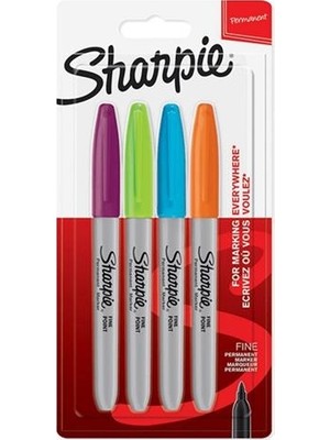 Sharpie Fine Permanent Markör 4'lü Canlı Renkler Seti ile Yaratıcı Çizimler İçin