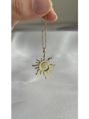 Wind Silver Tasarım Güneş Kolye 925 Ayar