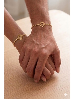 Papatya Silver 925 Ayar Gümüş Erkek ve Kadın Bileklik Gurmet Zincirli Kök Çakra Beraberlik Bileklik.rose.gold.rodaj