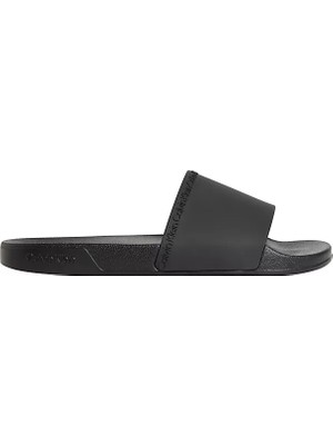 Calvin Klein Erkek Deri Rahat Taban Günlük Kullanım Siyah Terlik HM0HM02108-0GJ