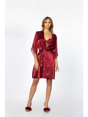 Pierre Cardin Midi Dantel Sabahlık Gecelik Set 4240