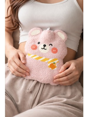 Kea Ev Eşyaları Peluş Ayı Sıcak Su Torbası 15X19 cm – Yumuşak Kılıf, Bel Karın Isıtıcı, Taşınabilir