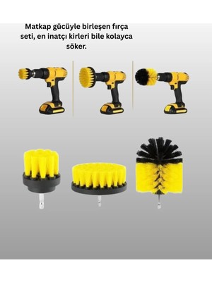 Mrt Teknik Matkap Uyumlu Temizlik Fırçası Seti 3’lü Çok Amaçlı