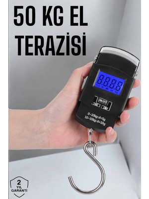 Mrt Teknik 50 kg El Kantarı Ağırlık Ölçer Dijital Ekranlı Kancalı Portatif