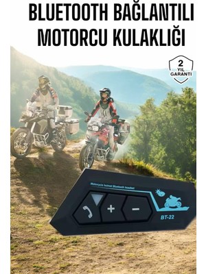 Interkom Intercom Kask Kulaklık BT22 Bluetooth Motosiklet Kulaklık 5.0 Bluetooth