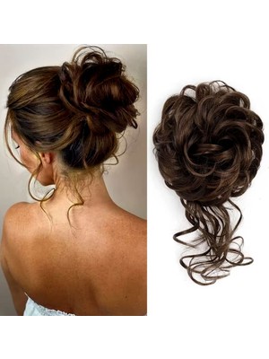 Lı Lastikli Kuyruklu Topuz Toka / Kumral / Kahve