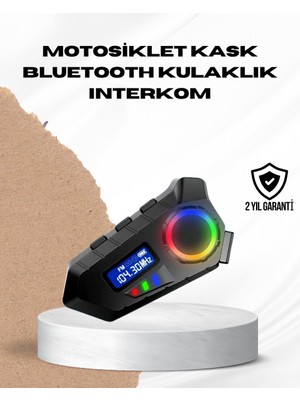 Bluetooth 5.4 Interkom IP65 Toz Su Geçirmez LED Göstergeli