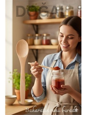 Doğal Gürgen Baharat Kaşığı – 13 cm Mini Boy Pratik Mutfak Yardımcısı