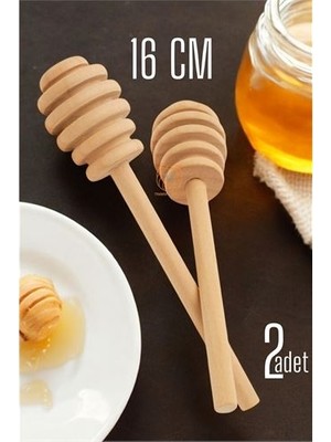 Turk Bal Kaşığı Ahşap Uzun 16 cm Bal Damlatıcı Kaşık 2 Adet