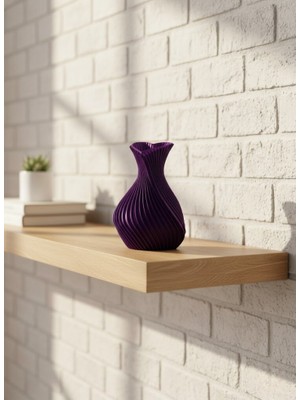 Kalpli Mor Mini Vazo 5 cm Dekoratif Masa Üstü Aksesuar