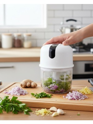 Elektrikli Sarımsak Doğrayıcı Hafif Taşınabilir