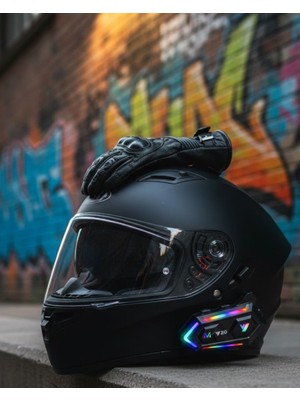 Intercom Mesafeli Ipx6 Suya Dayanıklı Kask Kulaklık Sistemi