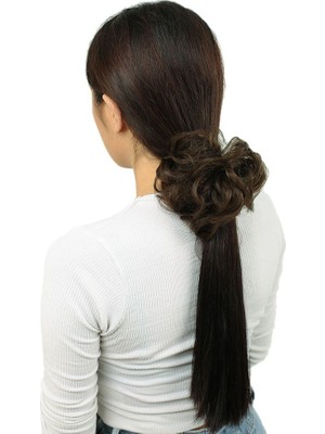 Lı Lastikli Topuz Toka / Kumral