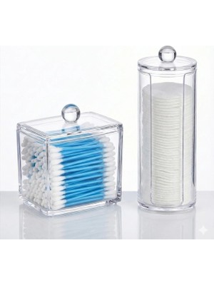 Kulak Çubuğu Makyaj Pamuğu Organizeri Set