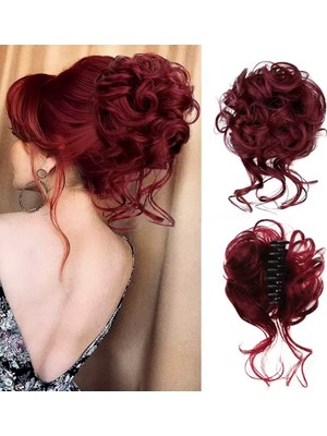 Tokalı Kuyruklu Dağınık Topuz / Kızıl