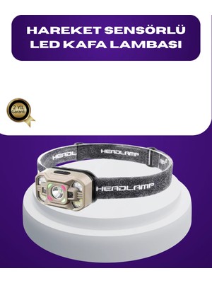 Wave Sensörlü LED Kafa Lambası Şarjlı Ayarlanabilir Işık