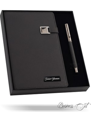 MELL & SWIPE Kişiye Özel Isim Yazılı Organizer Defter Kalem Seti Vıp Hediye Kutulu Şık Premium Hediye