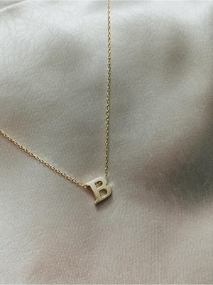 Wind Silver 925 Ayar Gümüş Harf Kolye B