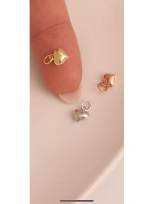 Wind Silver Bombeli Kalp Kolye Uçlar 925 Ayar