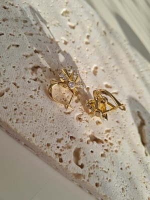 Xuping Jewelry 14 K Altın Rengi Çelik Kadın Küpe