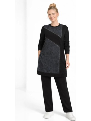 Mutlu City Kadın Orta Yaş Penye Tunik Pantolon Ikili Takım 30594