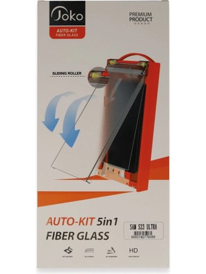 Moresun Buğz Joko Samsung Galaxy S23 Ultra Autokit 5in1 Fiber Hayalet Cam Ekran Koruyucu